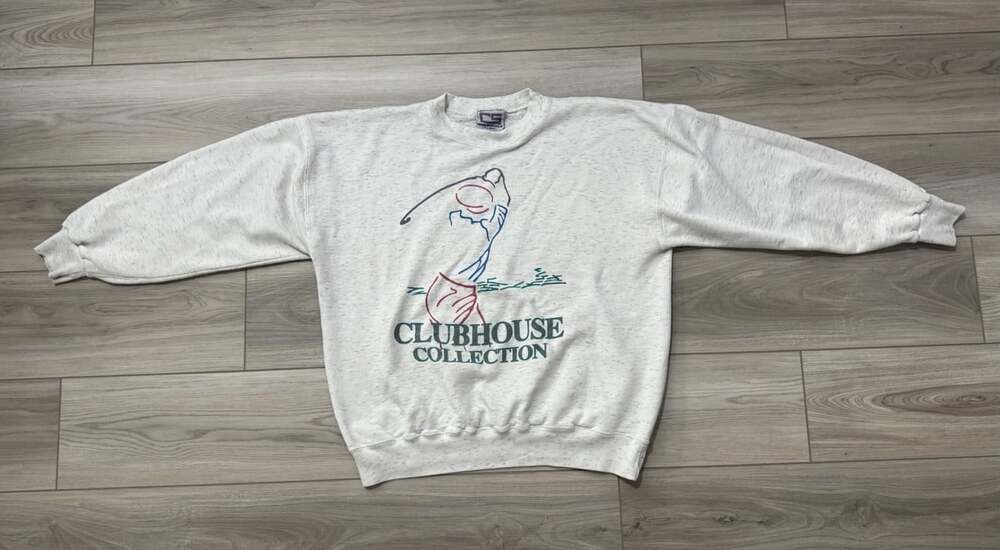 Vintage 90s Crable Sportswear Clubhouse Collection Golf Sweatshirt USA Made XL